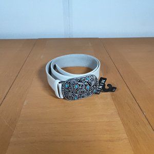 MIX IT Womens Leather  White Belt M